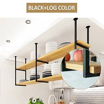 キッチン収納・ラック Round Wooden Ceiling Rack 71XmSUpLT+L._UF350,350_QL80_.jpg
